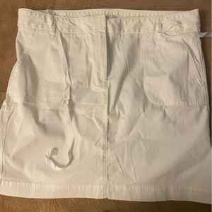 Loft | White mini skirt Size 14